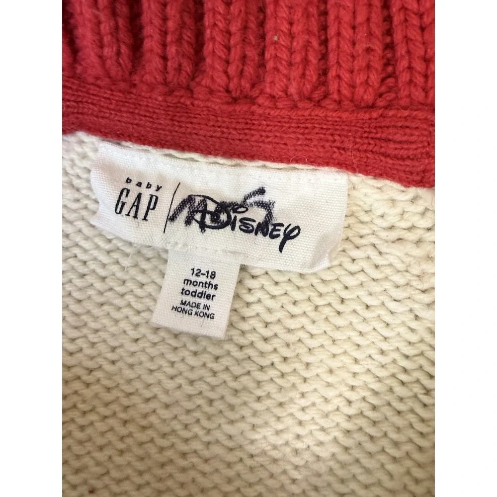 Baby GAP Toddler Zip-Up Sweater 12–18M – Disney Mickey Knit Cardigan